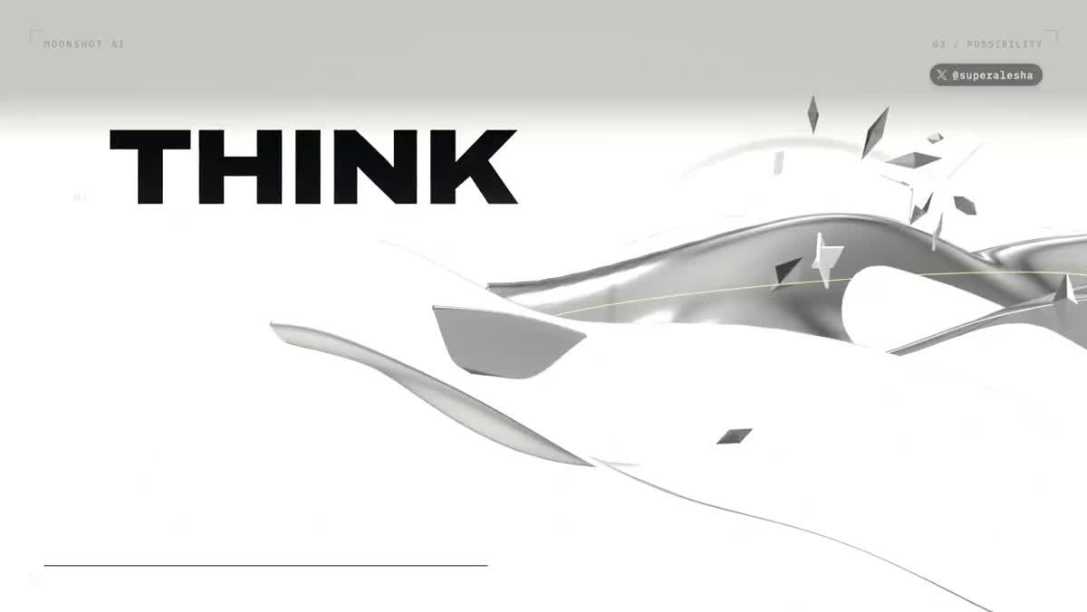 Kimi K3.1 Proが“自分の紹介映像”を作った――Three.jsとBlender、音楽も自分で用意した45秒（Xの投稿サムネイル）